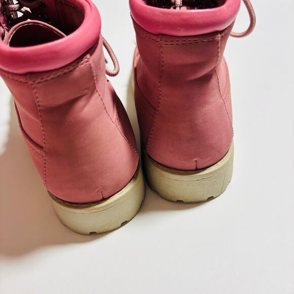 Cliffs by White Mountain Pink Combat Boots – Lug Sole Lace-Up Ankle Boots - Picture 6 of 8